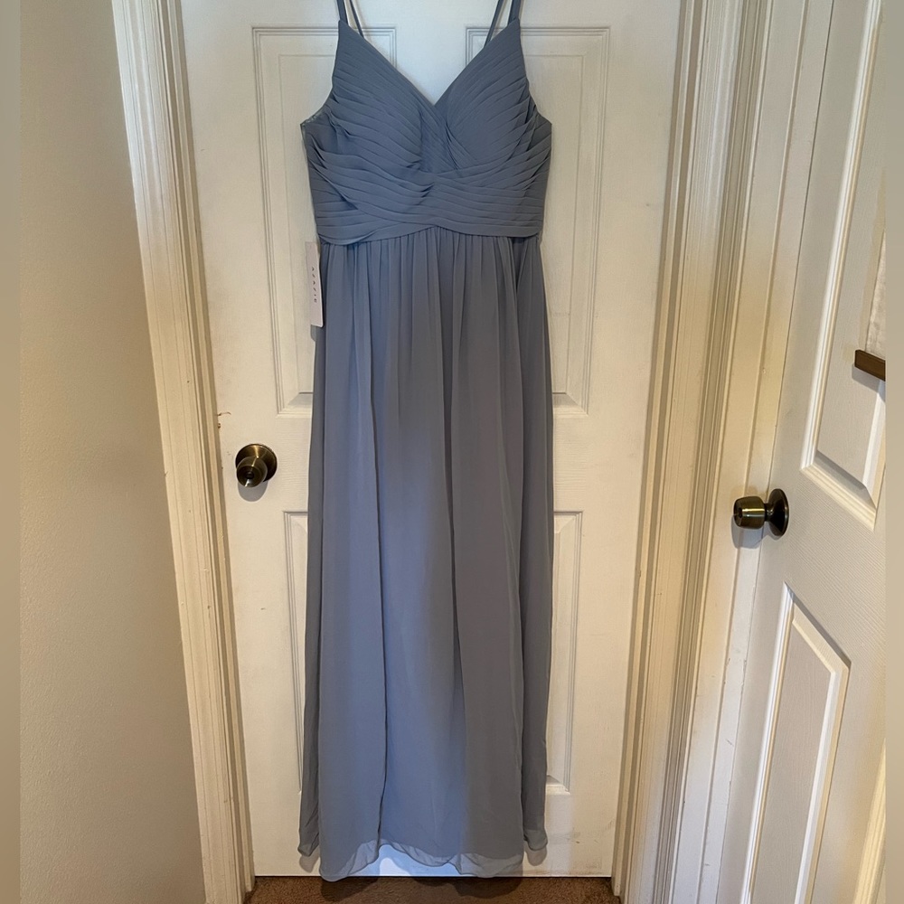 NWT Azazie Blake Dress | Dusty Blue | Size 10